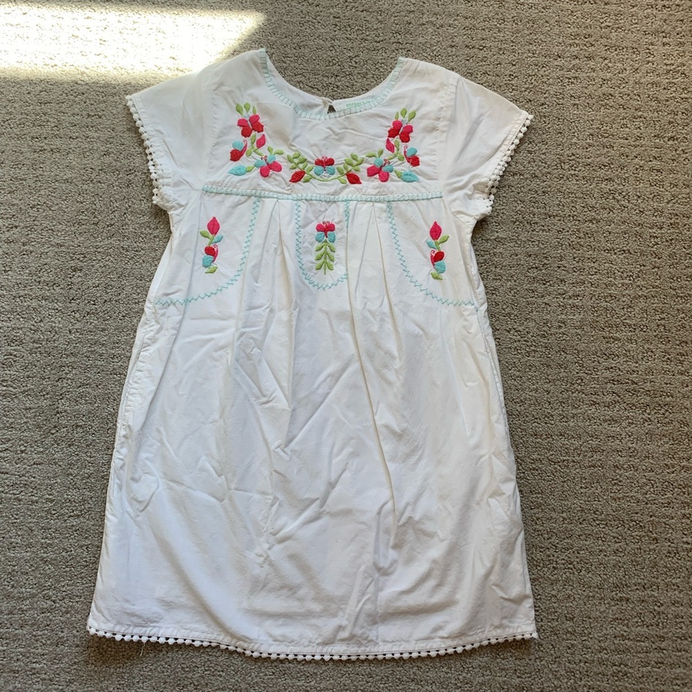 Garnet Hill kids, size 6 girls sundress/dress, white